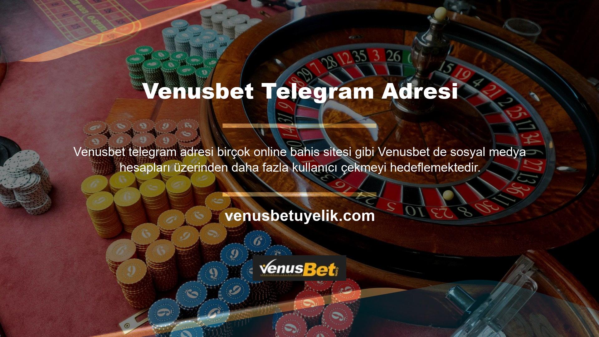 Venusbet Telegram kanalı, Venusbet en çok abone olunan sosyal medya kanallarından biridir
