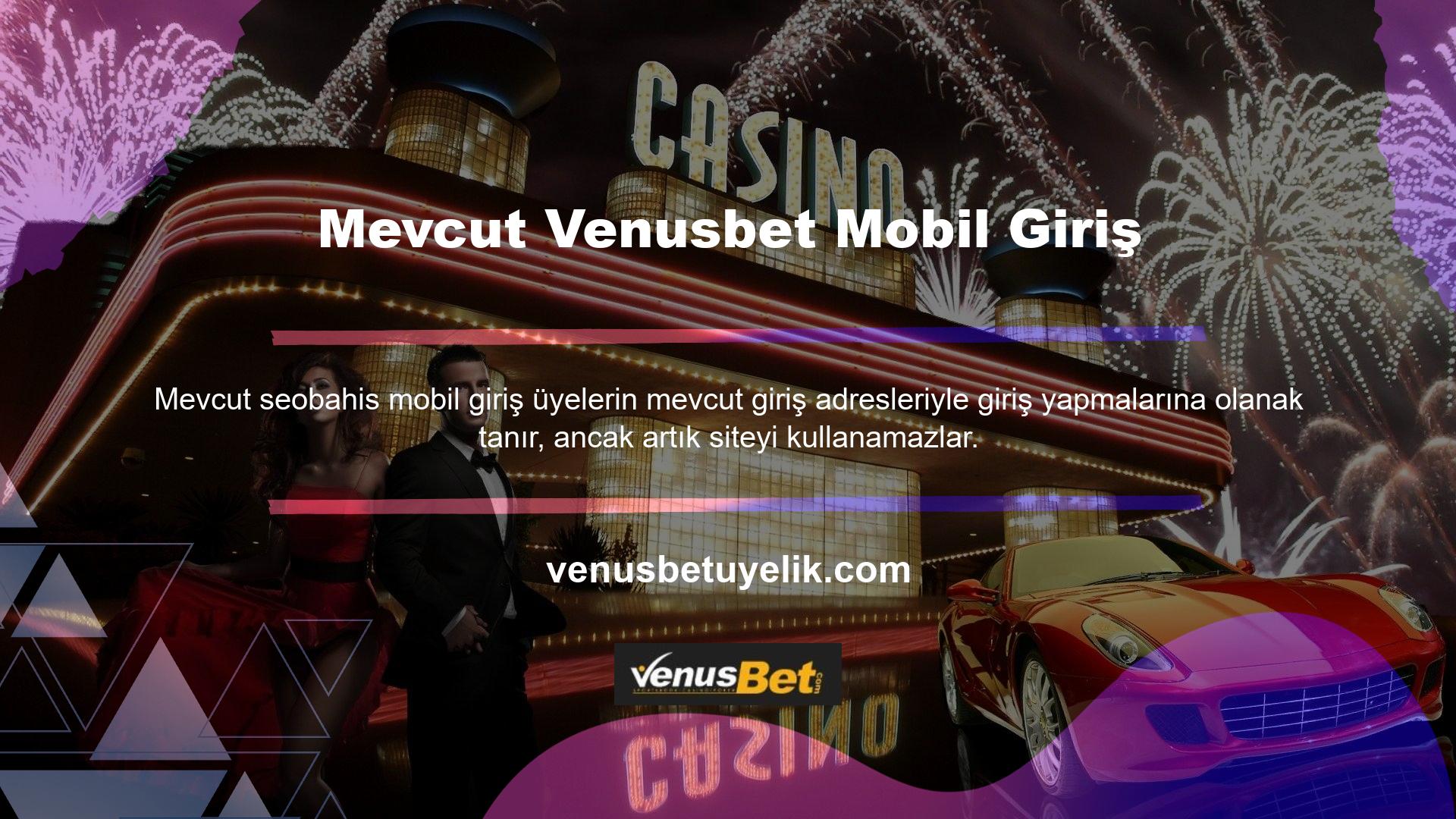 Venusbet web sitesinin güncel giriş adresine erişim, sitenin hem mobil uygulaması hem de masaüstü sürümü aracılığıyla üyelere sunulmaktadır